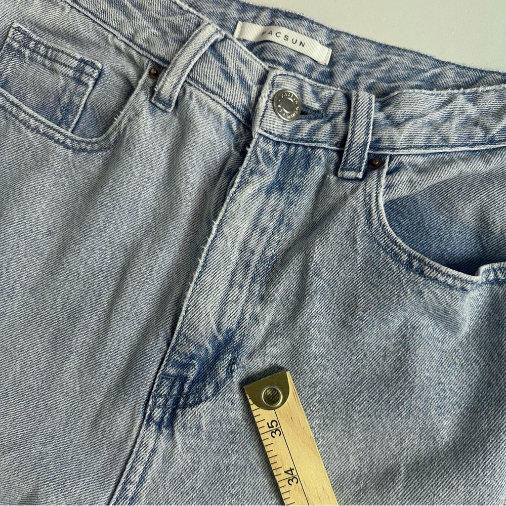 Pacsun 100% Cotton Raw Hem Boyfriend Fit Floral Print Light-wash Jeans Size 26 - Picture 7 of 11